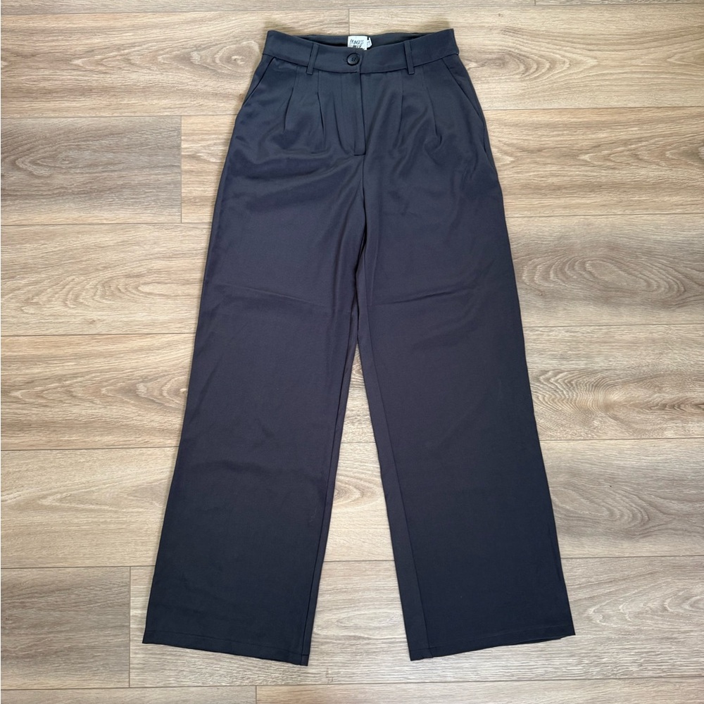 Princess Polly Charcoal Wide-Leg Archer Pants